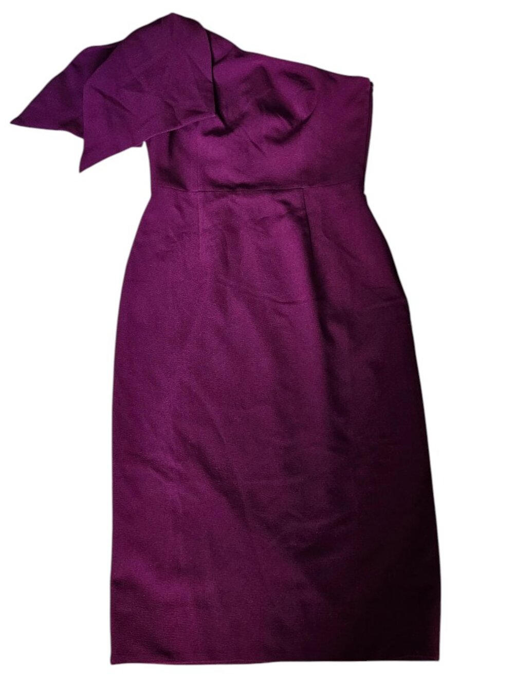 Dress the Population Tiffany One Shoulder Bow Midi Sheath Dress, Large, NWT - Picture 13 of 14
